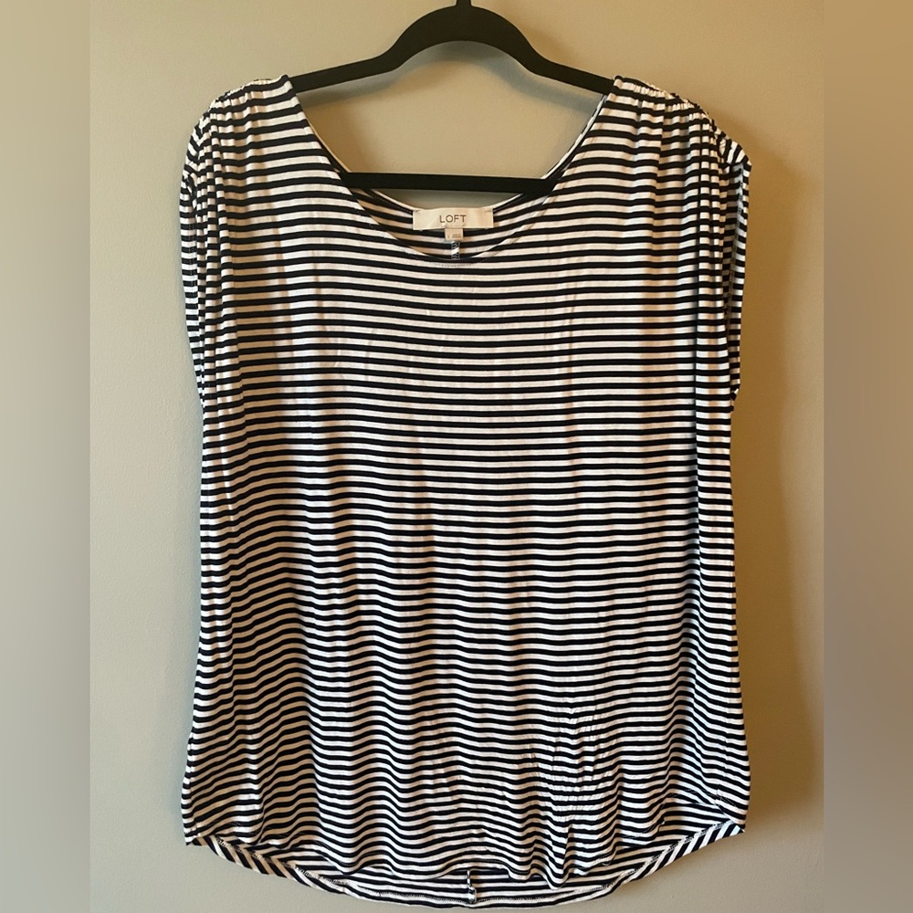 Loft Striped Sleeveless Tee
